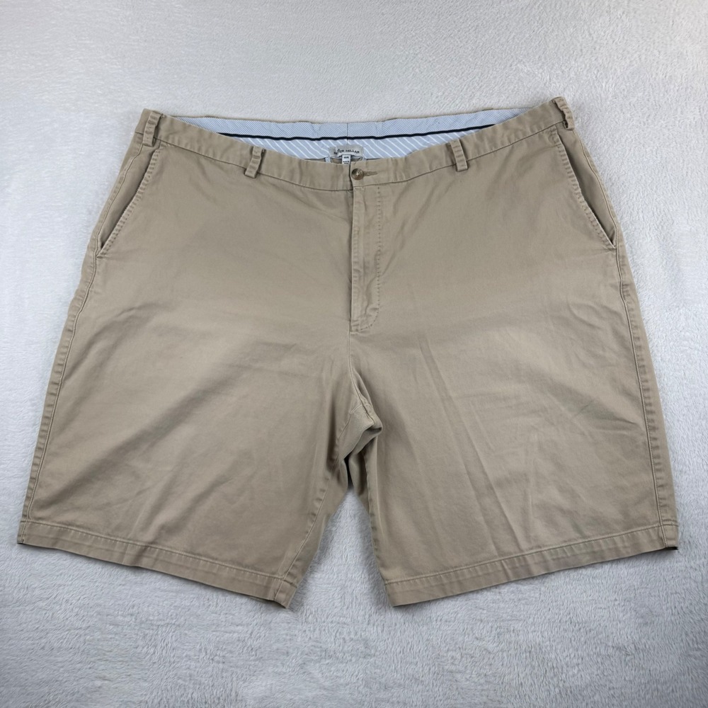 Peter Millar Chino‎ Shorts Mens 48 Tan Khaki Pima Cotton Stretch Flat Front Golf